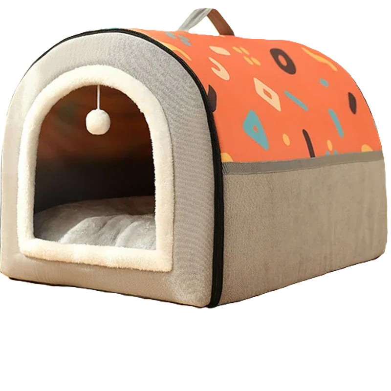 Niche pour chien intérieur orange