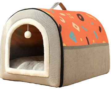 Niche pour chien intérieur orange