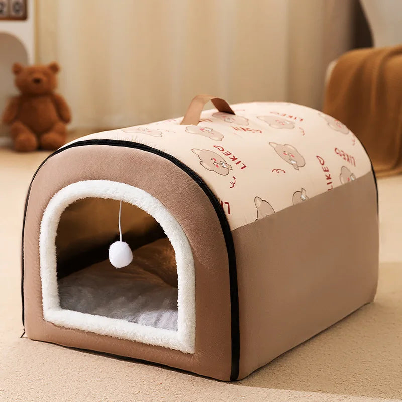 Niche pour chien intérieur pliable